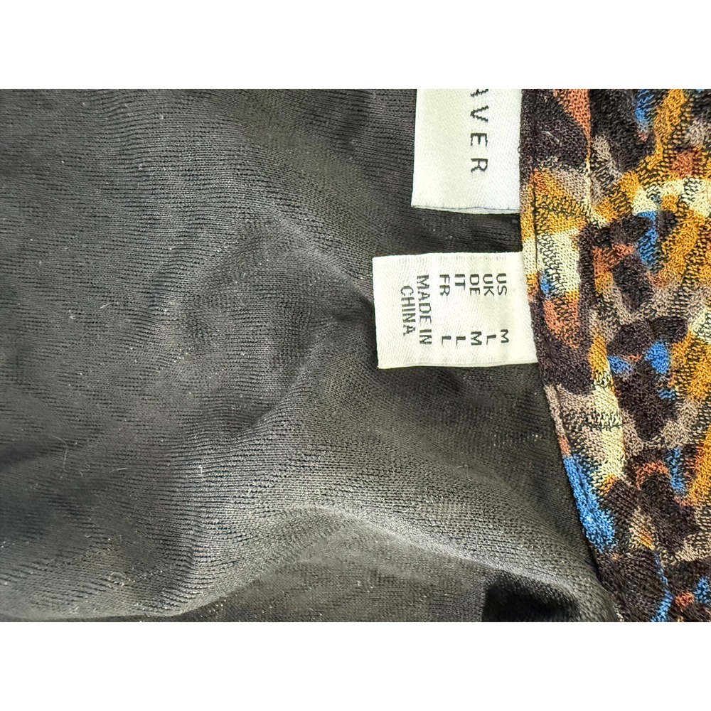 Susan Graver Cardigan Womens Medium Multicolor Excellent Abstract Houndstooth - Picture 5 of 5